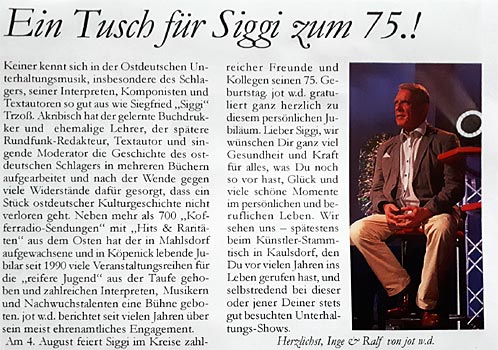 Siggi Trzoß in der SUPERillu