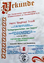 Urkundes des Artistenmuseums