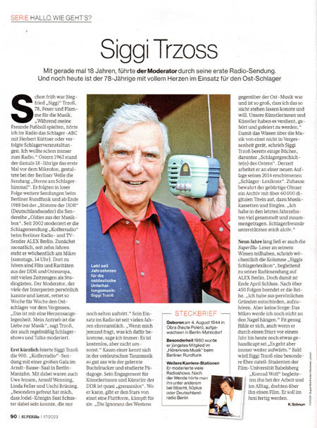 Pressetext in Superillu