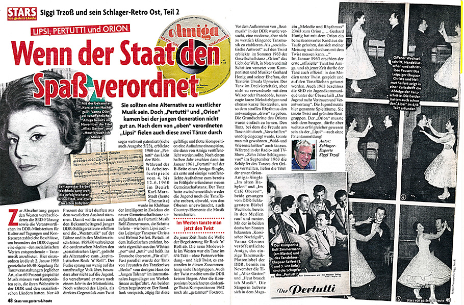 DDR Tanz Pertutti und Opion
