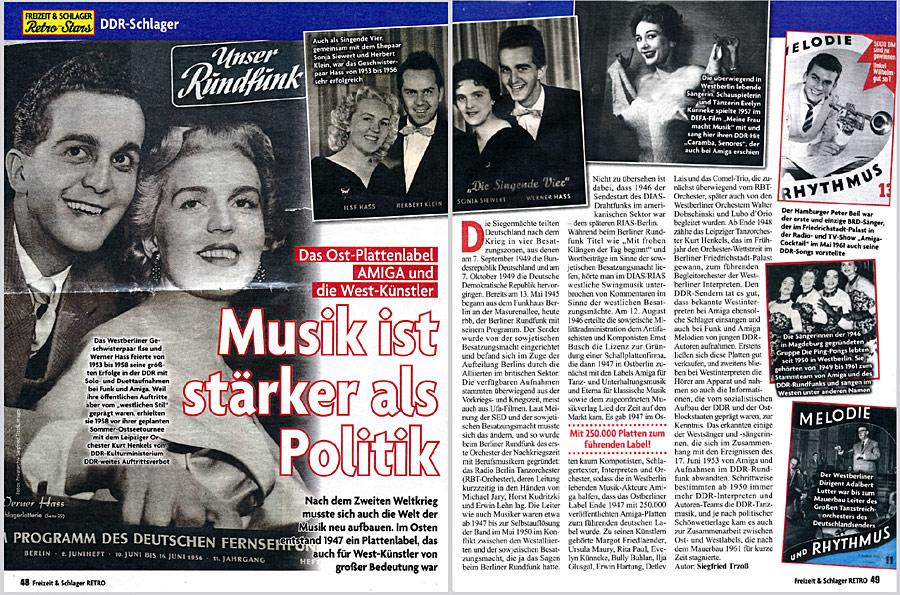 Musik ist st&auml;rker als Politik